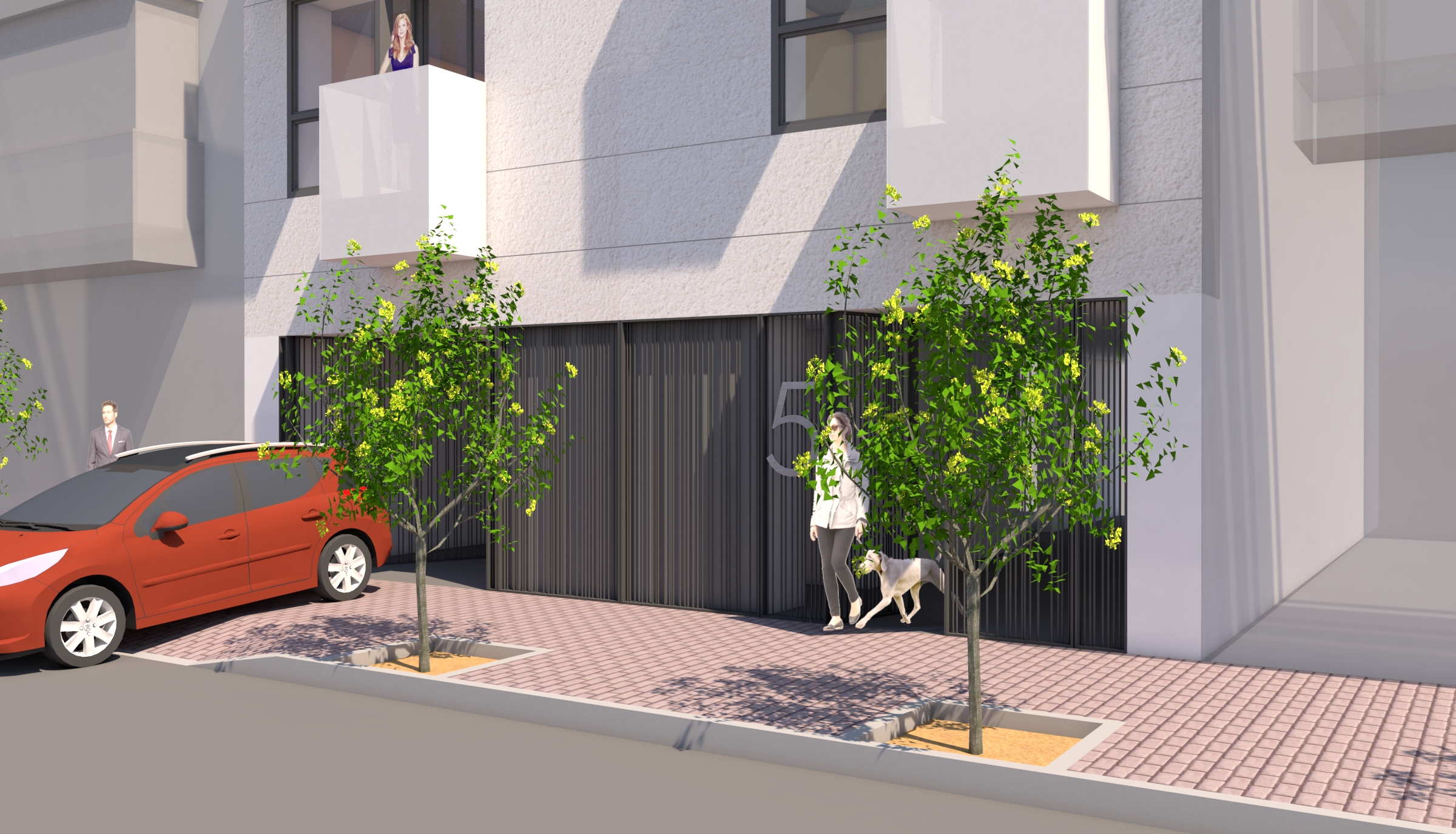 Edificio de viviendas - Sierra Nevada - Pie calle - PROARQ Arquitectura