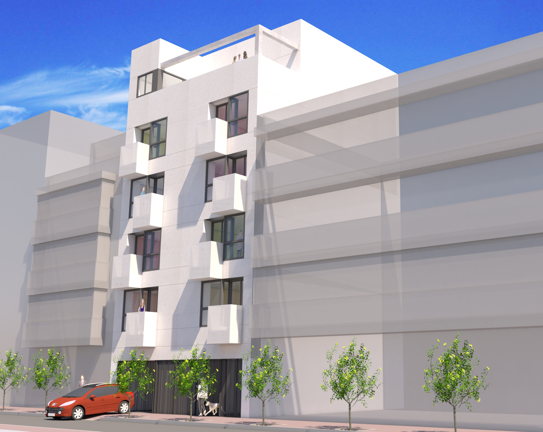 Edificio de viviendas - Sierra Nevada - Fachada 1 - PROARQ Arquitectura